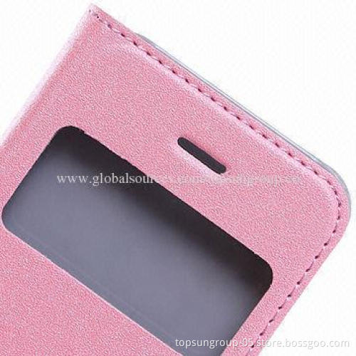 Hot Selling Flip Leather Cover for Samsung Galaxy, Made of PU Material